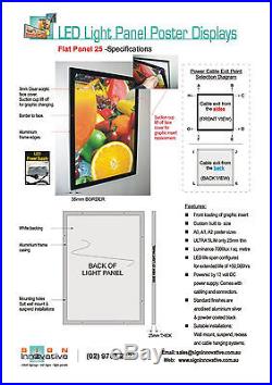 A1 SLIM LED LIGHT BOX POSTER DISPLAY -Advertising / Menu Board / Decore graphics