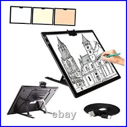 A3 Light Pad, Tracing Light Box 3 Colors Mode Stepless Dimmable and 6 Levels