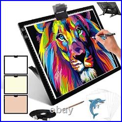 A3 Tracing Light Box, iVAOOZE A3 LED Light Pad with 3 Colors Mode Stepless