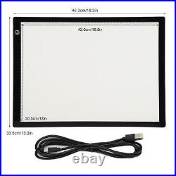 A3 USB LED Artist Stencil Board Light Box Tracing Drawing Board Pad Table NEW