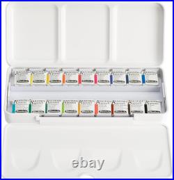- AKADEMIE Watercolour Compact Paint Box, Plastic, 18 X 1/2 Pans, 75 791 097, Hi