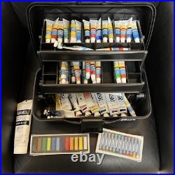 ARTBIN 2 TRAY ART & HOBBY SUPPLY STORAGE BOX Black With Paint