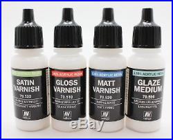 AV Vallejo Box Set of 72 17ml Acrylic Paints For Miniature Game Toys and Crafts