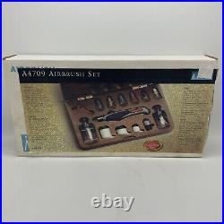 AZTEK A4709 Airbrush Set Wooden Box New Open Box Comes with VHS