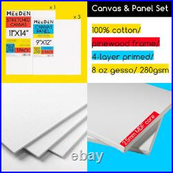 Acrylic Painting Set with Easel 44 Pcs Art Supplies Painting Kit with Tabletop