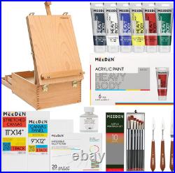 Acrylic Painting Set with Easel 44 Pcs Art Supplies Painting Kit with Tabletop