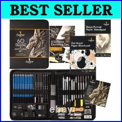 All-in-One 60-Piece Artist Drawing Set with Zipper Case Perfect for Beginners