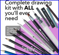 All-in-One 60-Piece Artist Drawing Set with Zipper Case Perfect for Beginners