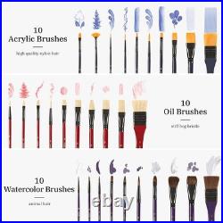 All-in-One Art Painting Kit with Aluminum & Beech Wood Easel, With Two Easels