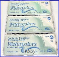 Amaco Ceramics Watercolors Semi-Moist Underglaze Decorating Colors 108 109 110