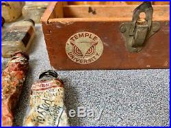 Anco Bilt Artist Case Temple University Wooden Dovetail Box Pallets Grumbacher