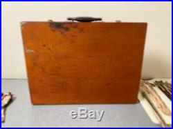 Anco Bilt Artist Case Temple University Wooden Dovetail Box Pallets Grumbacher