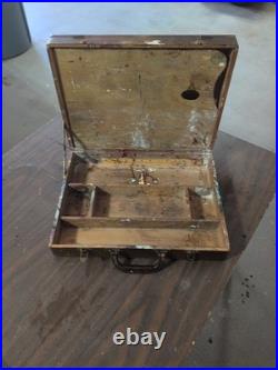 Antique 1950's Artist Paint Box with Multiple Compartments & Pallete