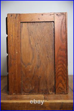 Antique Apothecary Cabinet 4 Drawer wood Jewelry box chest storage art supplies