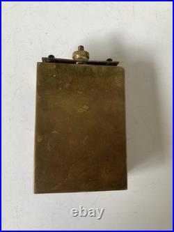 Antique Brass Metal Watercolour Paint Travel Field Box Palette RARE Vintage