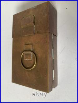Antique Brass Metal Watercolour Paint Travel Field Box Palette RARE Vintage