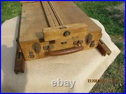 Antique French Artist's Paint Wood Box Set Internal Easel Pallet Tripod Travel