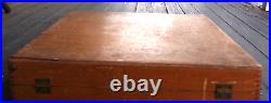 Antique Vintage M. Grumbacher Paint Palette Travel Box Dovetail Case 16 1/2x13x3