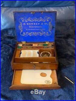 Antique Watercolour Artists Paint Box By George Rowney Art Painting