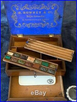 Antique Watercolour Artists Paint Box By George Rowney Art Painting