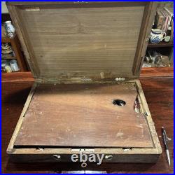 Antique Winsor & Newton Lexington Sketch Box Lock with Key Period Supplies RARE