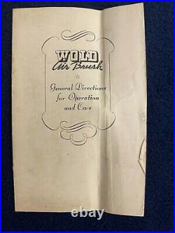 Antique Wold Air Brush Chicago Original Case, Box, Paperwork