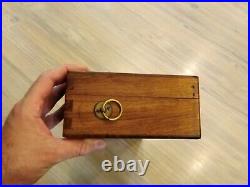 Antique french artist vintage painter box wooden old box walnut made in France