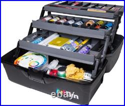 ArtBin 3-Tray Art Supply Box Portable Organizer for Paints, Brushes & Tools