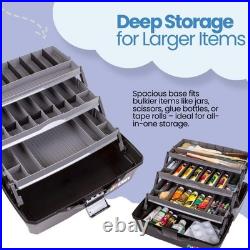 ArtBin 3-Tray Art Supply Box Portable Organizer for Paints, Brushes & Tools
