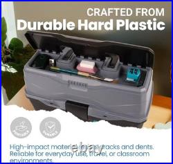 ArtBin 3-Tray Art Supply Box Portable Organizer for Paints, Brushes & Tools