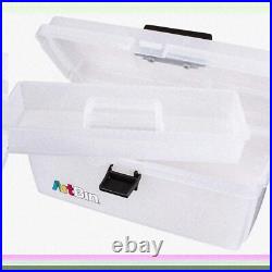 ArtEase 16 Portable Organizer Clear Lift-Out Tray Box with Handle ArtEase 16 Portable Organizer Clear Lift-Out Tray Box with Handle