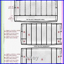 ArtLift 3-Tier Organizer Portable Gray/Black Art Supply Box with Lift-Up Trays