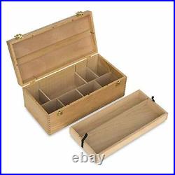 Art Alternatives Wood Box Supply Chest, Brown, 16-1/8x8x5-7/8
