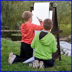 Art Easel for Kids, 3-In-1 Double-Sided Wooden Toddler Easel WithMagnetic White Bo