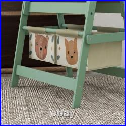 Art Easel for Kids & Paper Roll 3 in 1 Toddler Painting Easel White/ Blackboard