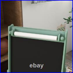 Art Easel for Kids & Paper Roll 3 in 1 Toddler Painting Easel White/ Blackboard