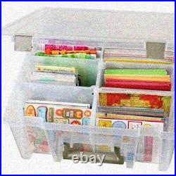 Art Storage Box with Removable Dividers and Handle