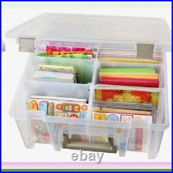 Art Storage Box with Removable Dividers and Handle