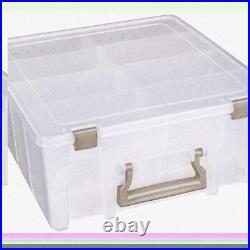 Art Storage Box with Removable Dividers and Handle