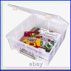 Art Storage Box with Removable Dividers and Handle