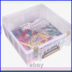 Art Storage Box with Removable Dividers and Handle