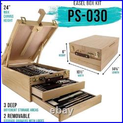 Art Studio Kit Portable Easel Art Supplies Painting Drawing Set Storage Box New Art Studio Kit Portable Easel Art Supplies Painting Drawing Set Storage Box New
