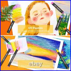 Art Supplies, 150-Pack Deluxe Wooden Art Set Crafts Drawing Painting Kit with 2