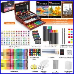 Art Supplies, 192-Pack Deluxe Art Set Drawing Painting Supplies Kit with Acry