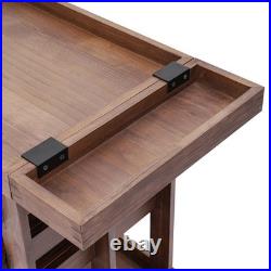 Art Supply Storage Box Organizer Rack Wooden Rolling Cart with 3 Drawers US