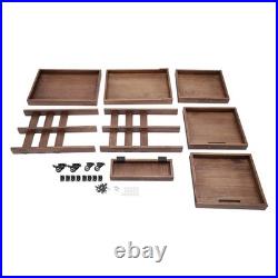 Art Supply Storage Box Organizer Rack Wooden Rolling Cart with 3 Drawers US