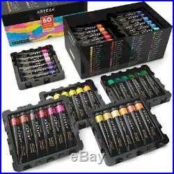 Arteza Acrylic Paint Painters Kit Set Of 60 Colors Non Toxic With Storage Box