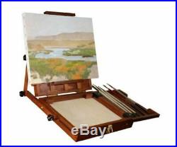 Artist Easel Pochade Box Canvas Holder Storage Tray Painting Wood Wooden Palette