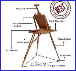 Artist French Easel Wooden Sketch Box Tripod Portable Folding Durable Painters