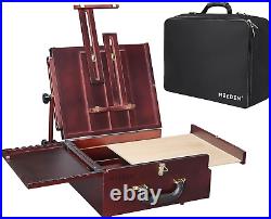 Artist Pochade Box, Portable French Easel, Sketch Easel Box with Storage, Table